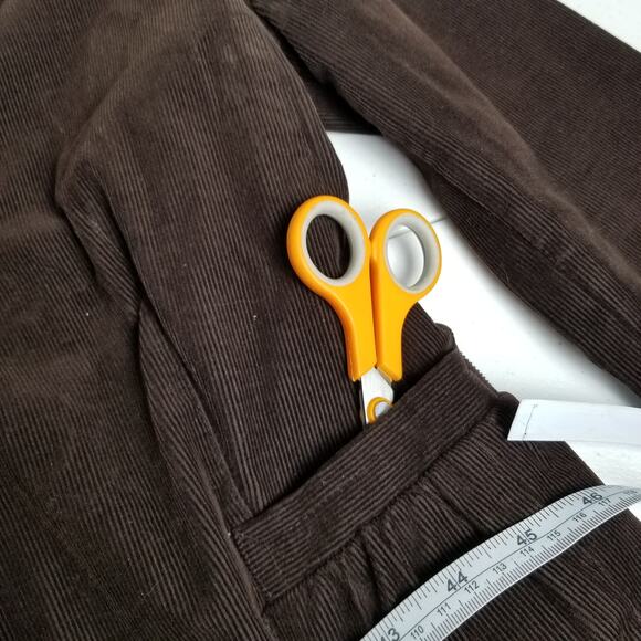 Talbots Dark Brown Button Front Corduroy Jacket Blazer Lined Excellent Size 8 p - Picture 5 of 9